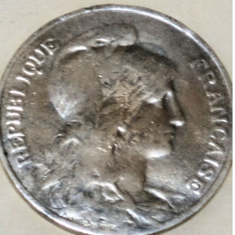 Koin Kuno 10 Centimes Prancis Thn 1911