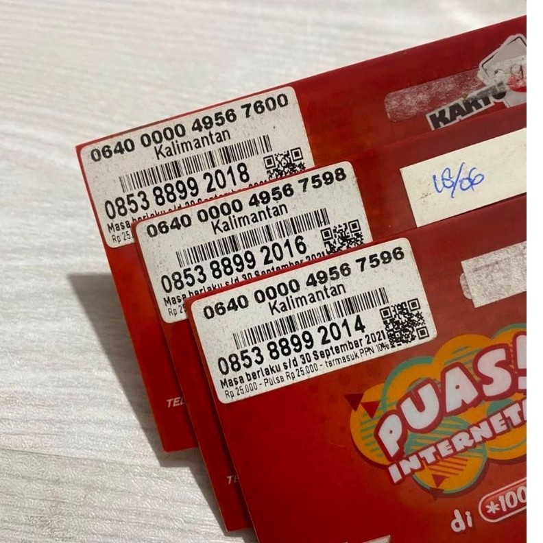 Kartu Perdana Simpati Telkomsel Cantik Nomor Cantik Simpati Telkomsel 4G 5G Triple  8899 2014 tahun 