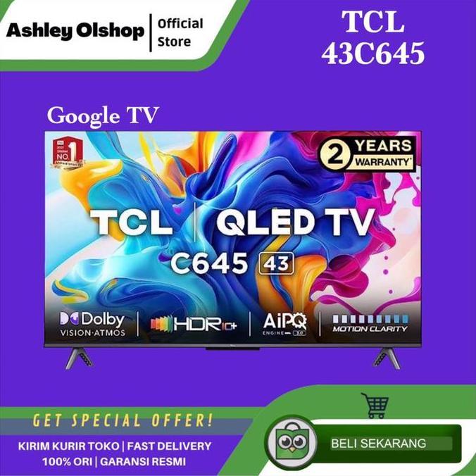 Smart Google Tv Tcl 43 Inch 43C645 Qled 4K Uhd Tcl 43 C645 Tv 43Inch