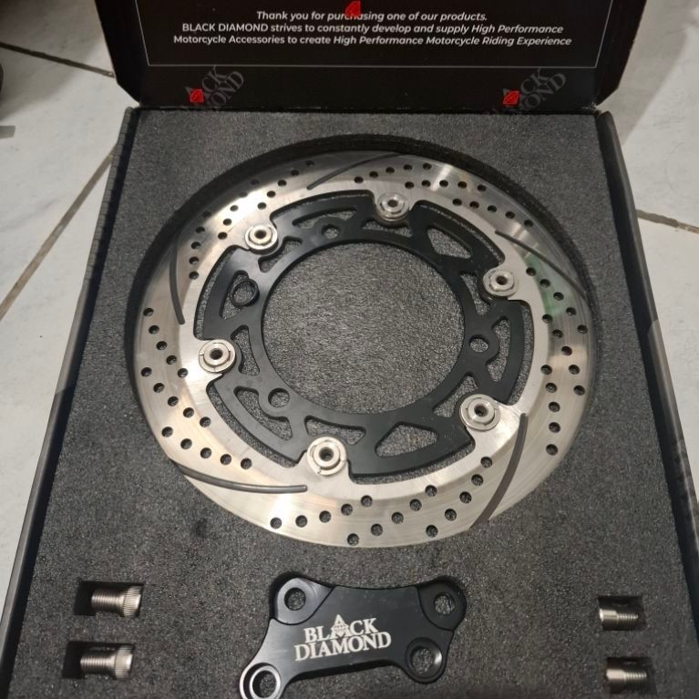 DISC BRAKE / PIRINGAN 260MM BLACK DIAMOND FLOATING DISC SECOND - Silver Hitam