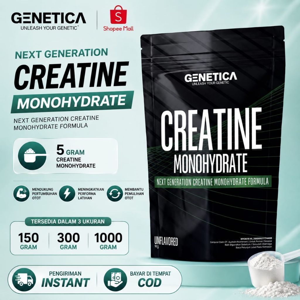 Genetica Creatine Monohydrate 1 Kg - Creatine 1000 Gram