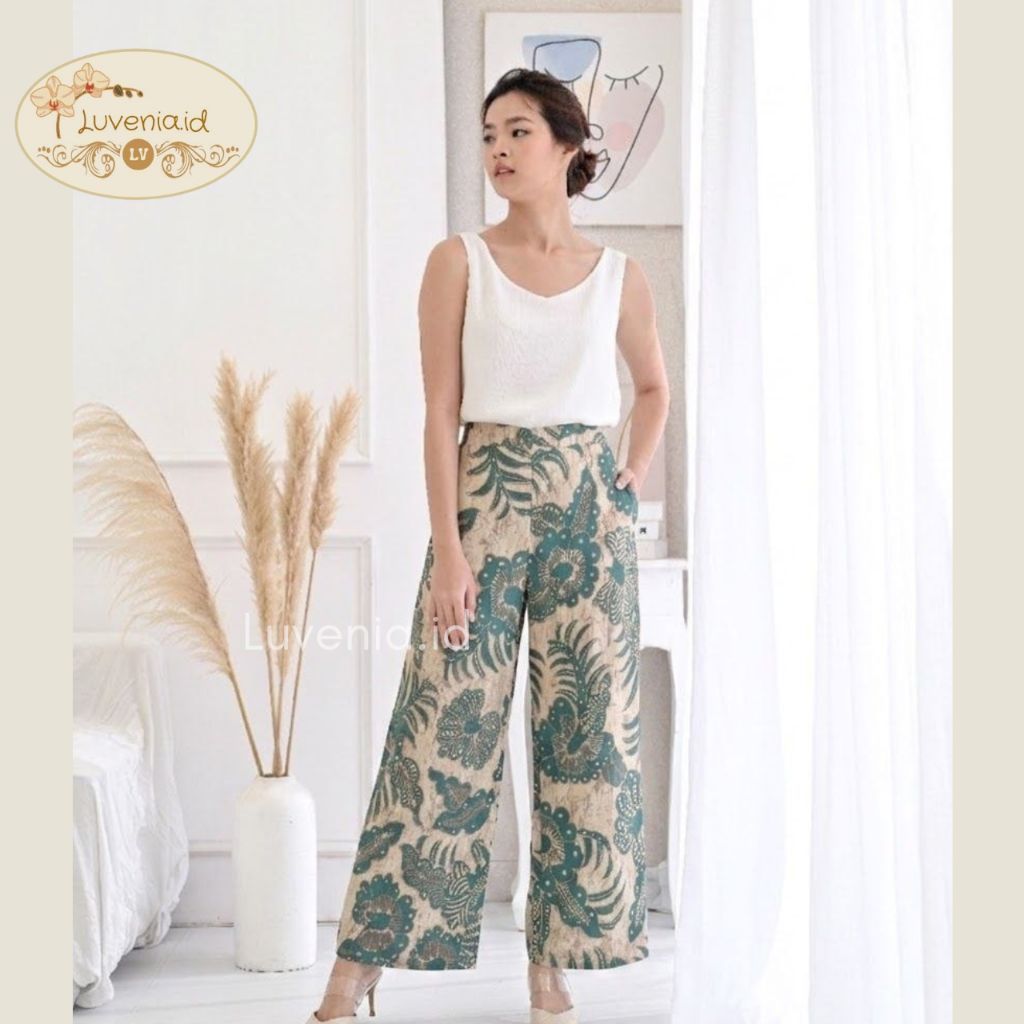 Celana Batik Wanita 164 BHK - Batik Modern / Kulot Batik / Batik Couple / Seragam Batik / Batik Wani