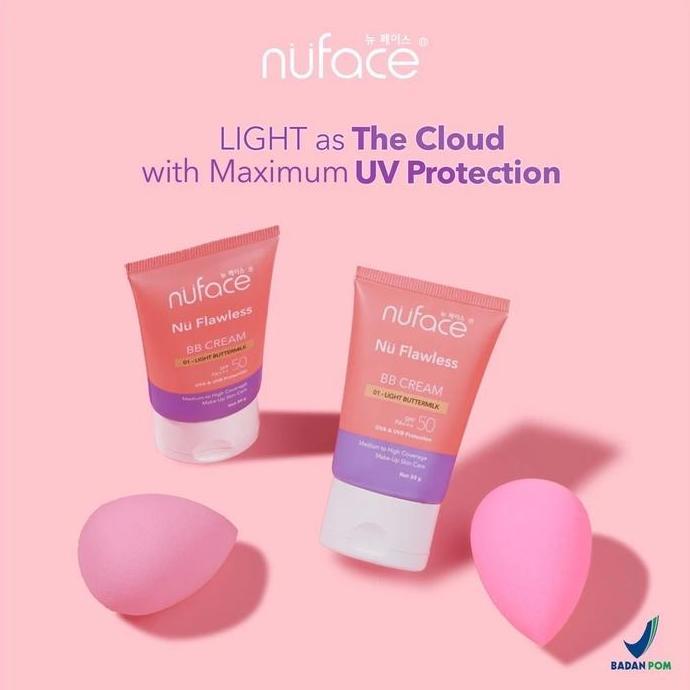 Viso- [Fyc] Nuface Nu Flawless Bb Cream 30Gr Spf 50 Pa+++ 01 Lht Buttermilk/ Medium Latte/A Natural 