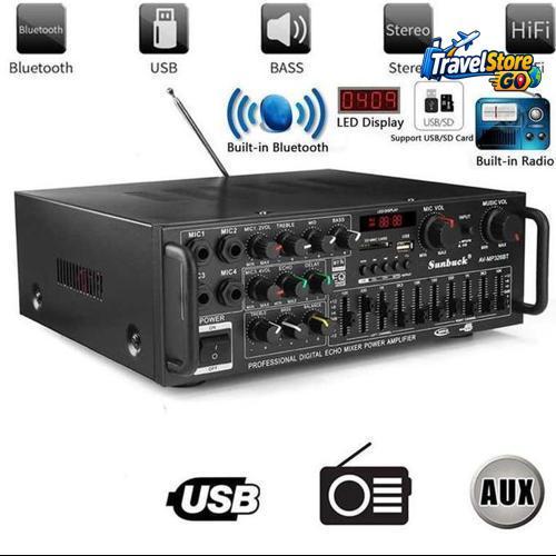 Amplifier Karaoke Bluetooth Sunbuck Ampli Audio HIFI Equalizer Karaoke Mixer Audio FM