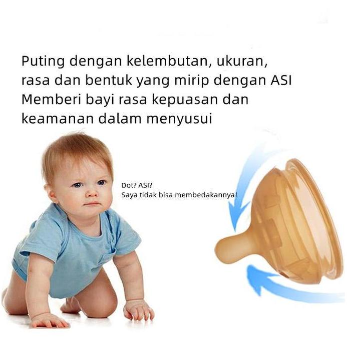 Reqaulo_ - Minitutu Botol Susu Bayi Piko Bello Anti Colic Dot Silicone Food Grade Anti Kolik (Widene