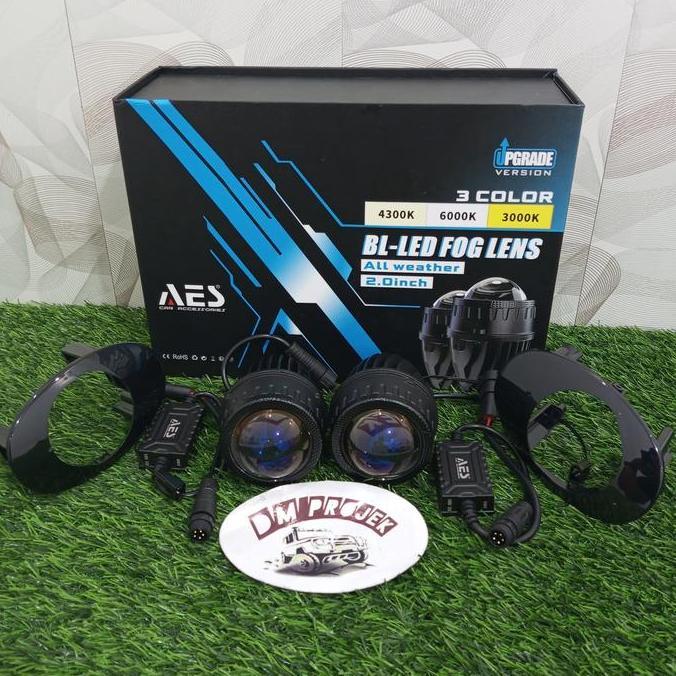 FOGLAMP AES FX 2 INCHI 3 WARNA BRACKET TOYOTA HONDA Lampu Tambahan Bumper untuk BRIO MOBILIO JAZZ HR