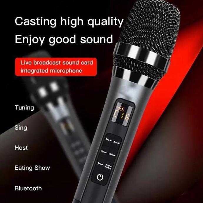 Srimandani_ - Mic Karaoke Wireless Shade PRO Sound Card Terintegrasi, Bluetooth, Baterai Tahan Lama