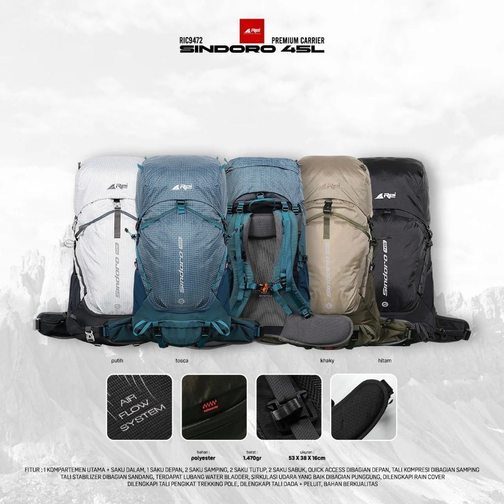 Carrier Arei outdoorgear premium sindoro 45L