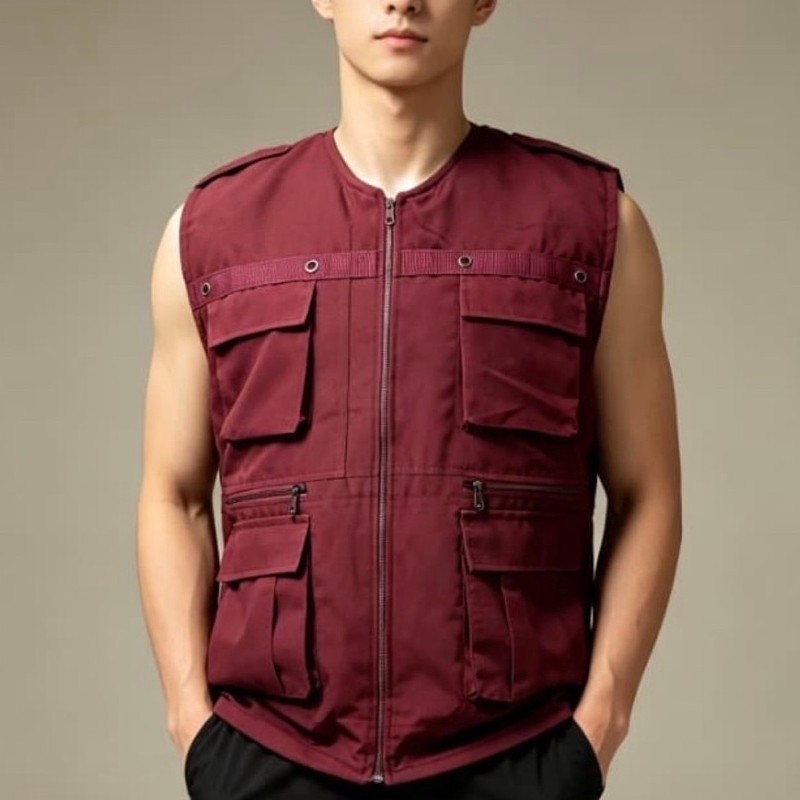 CREDIFOX Rompi tactical - rompi cargo - vest pria casual - rompi safety proyek - rompi vest lapangan