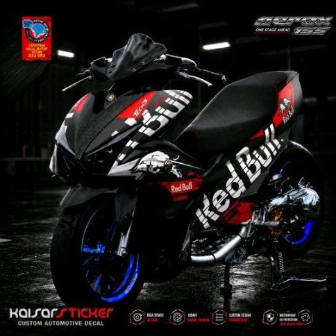 Sticker Decal Aerox 155 Red Bull Konsep Full Body Anti Gores