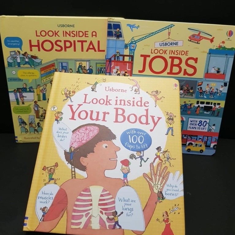 [ Boardbook ] USBORNE - Look Inside Step Inside / Buku Edukasi Anak Lift the Flap