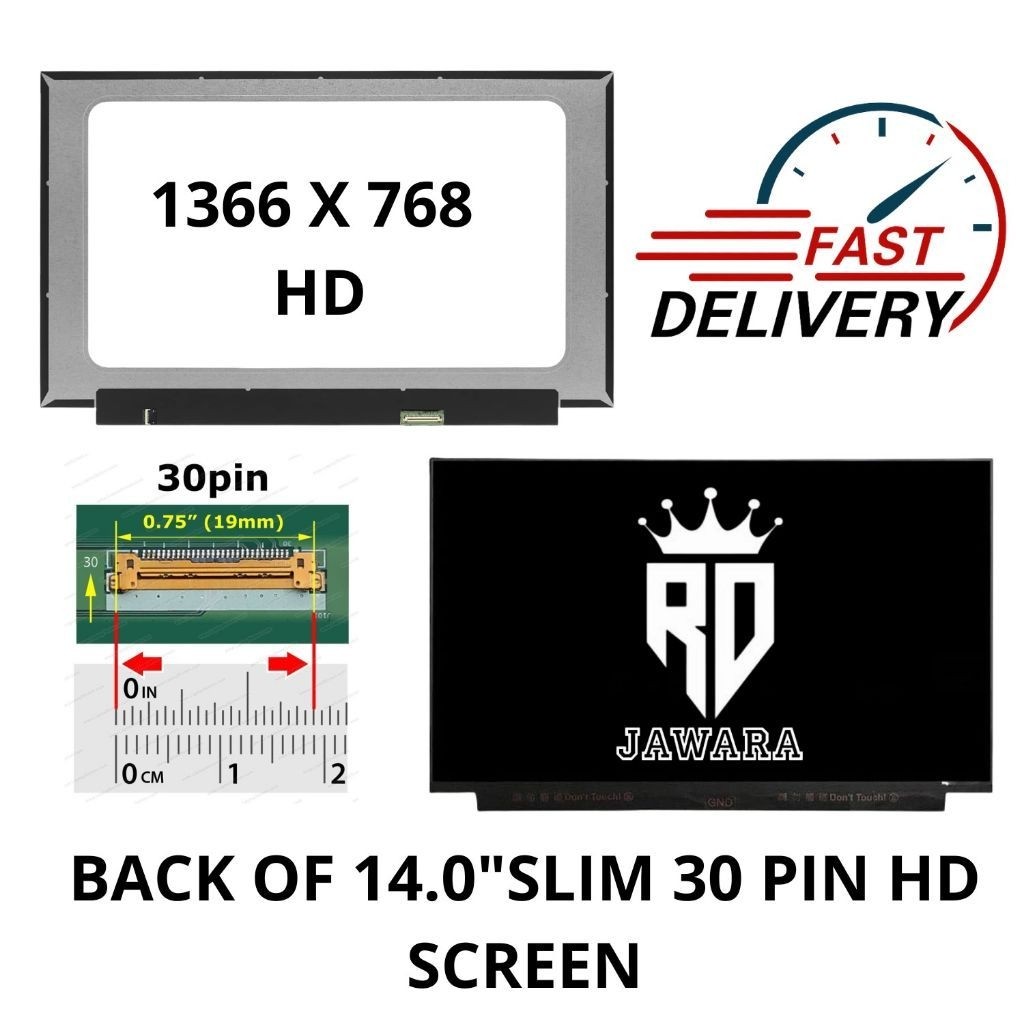 LAYAR LED LCD LAPTOP N140BGA-EA4 REC. C2 REV, C1 N140BGA-EB4 HD