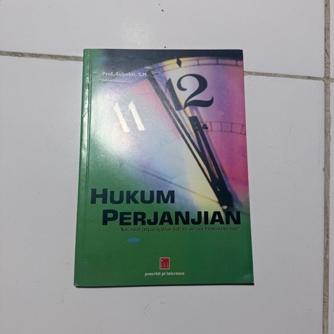 Buku Hukum Perjanjian - Prof. Subekti - Preloved Mahasiswa