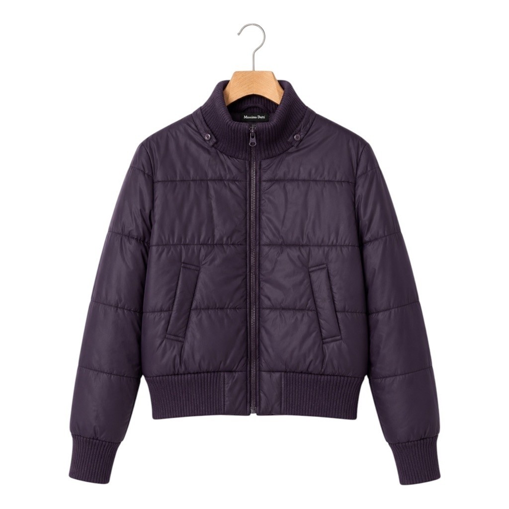 (XS) Jacket Puffer Polyester Massimo Dutti