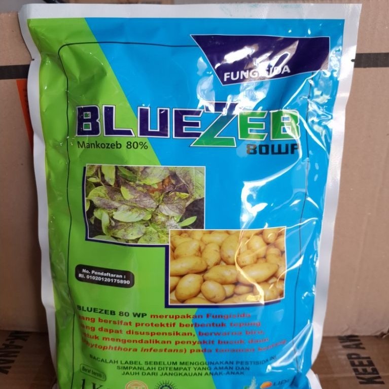 Fungisida BLUEZEB 80 WP (Mankozeb 80%) 1 Kg- Efektif Cegah Penyakit Jamur Tanaman