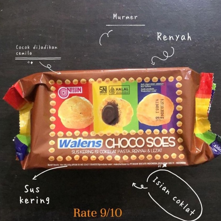 Nissin Walens Choco Soes Rasa Coklat 100gr Renyah
