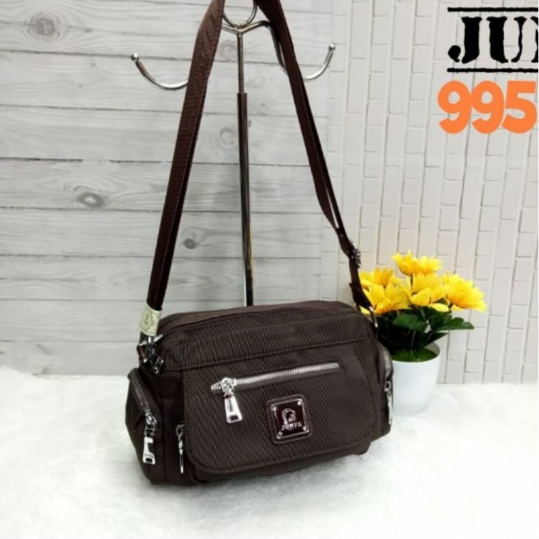 Tas  wanita Selempang junfa bahan kanvas #6799