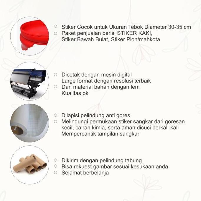 Stiker Tebok Lovebird Decal RADJA LINE Sangkar Burung New Kandang Variasi