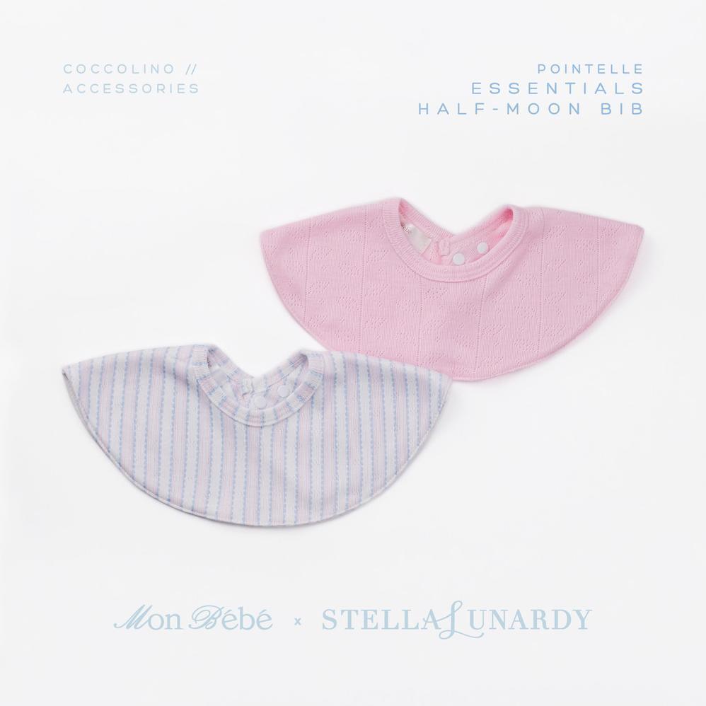 Mon Bb x Stella Lunardy - Coccolino Baby POINTELLE Essentials Half-Moon Bib Pack / Double Layer Slab