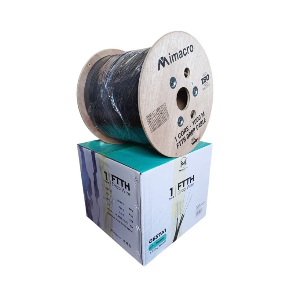 kabel Fiber Optik 1 core 3 seling 1KM,Drop Wire G657A1