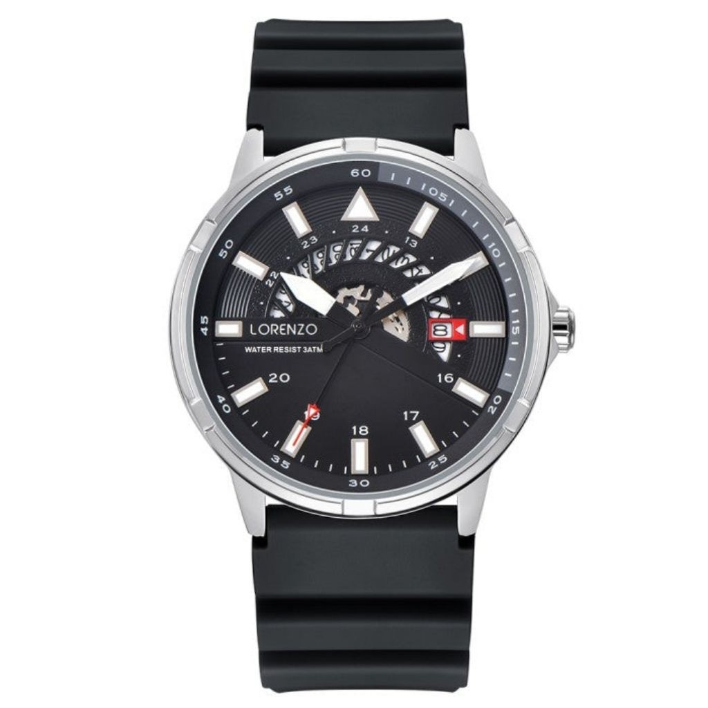 JAM TANGAN PRIA KARET LORENZO R6106MT