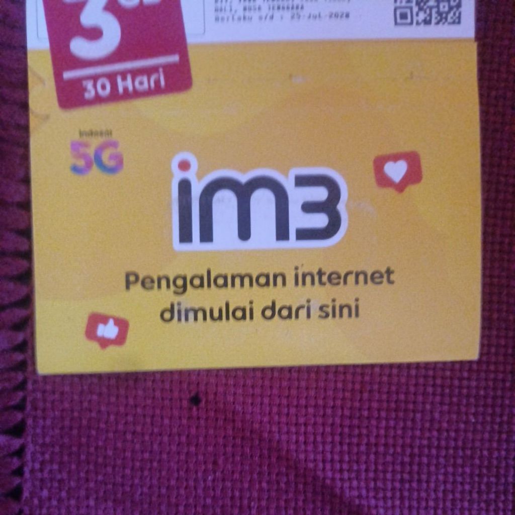 Kartu Perdana INDOSAT IM3 3GB 24 Jam, Siap Pakai