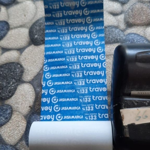 Kertas Struk Jalan Toll Kertas Thermal Travoy JasaMarga logo 133 Jalan Toll size 80x40