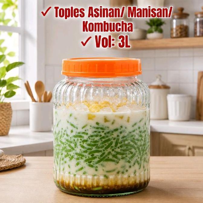 Toples Cendol 3L/ Toples Beling Kaca/ Toples Jadul/ Toples Es Campur