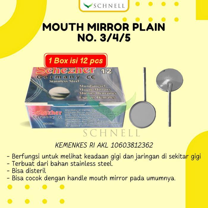 Mouth Mirror / Kaca Mulut Plain (12 pcs per box) Hrg per box - No 4