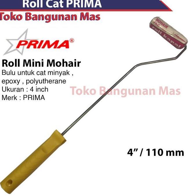 Kuas Roll Prima Mohair Mini 4" 110 Mm Roll Cat Kapal Prima Mohair