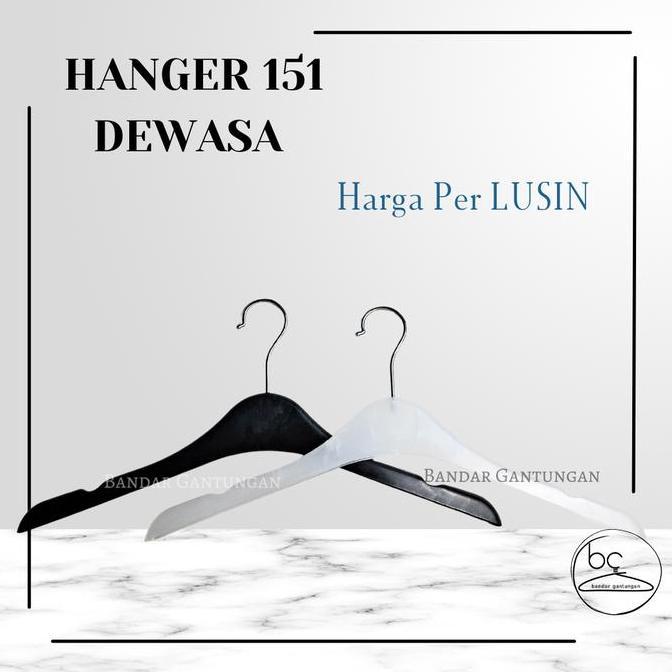 1 Lusin Hanger Plastik 151 Dewasa Gantungan Baju Plastik Hanger Baju Dewasa Hanger Plastik Murah-Lsn