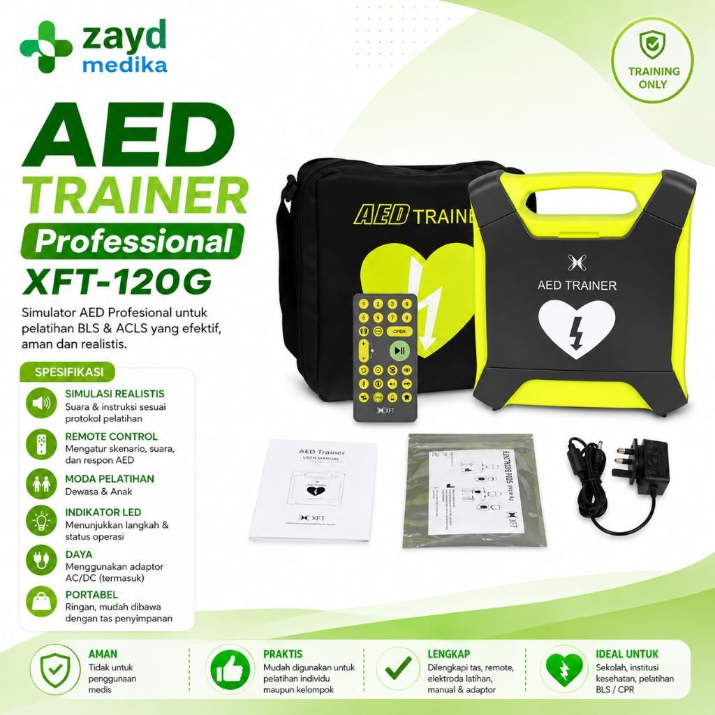 XFT- AED TRAINER/ AED CPR TRAINING XFT/ AED SIMULATOR XFT UNTUK LATIHAN CPR TRAINING
