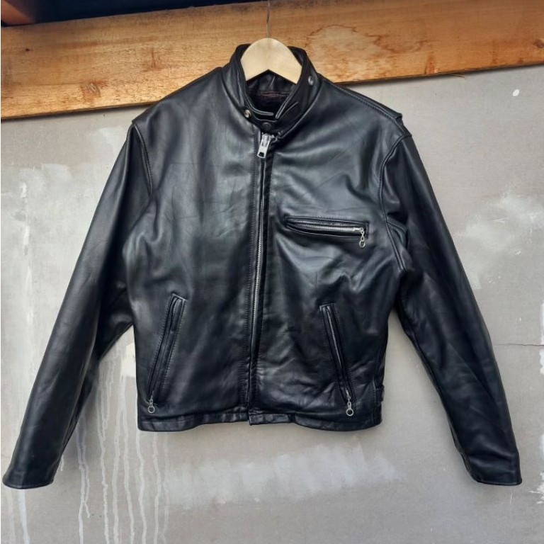 SCHOTT 641E VINTAGE LEATHER JACKET CAFERACER SINGLE RIDER