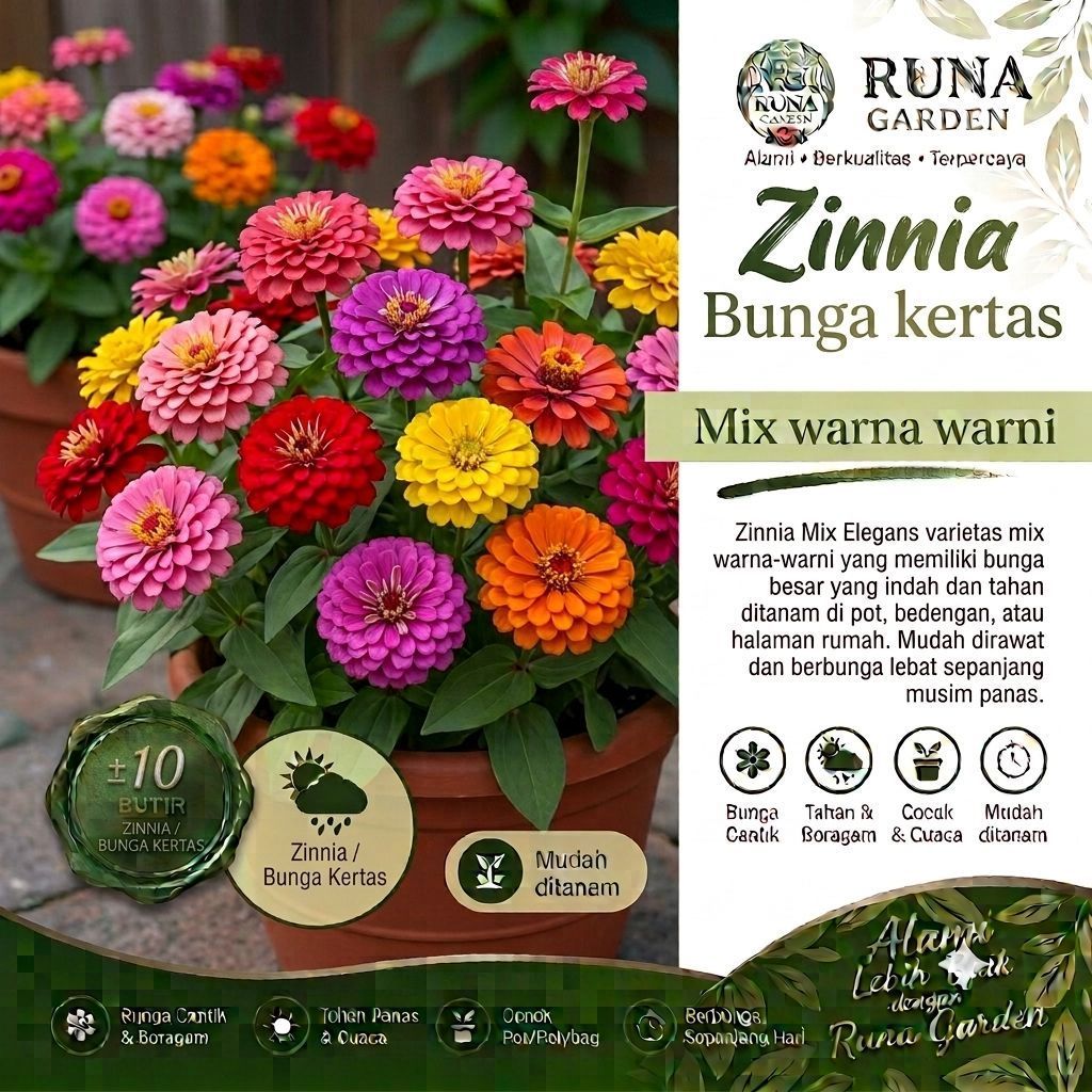 biji/benih bunga zinnia/bunga kertas benih import berkualitas