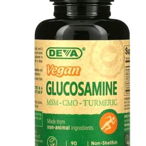 Deva, Vegan Glucosamine MSM - CMO - Turmeric, 90 Tablets