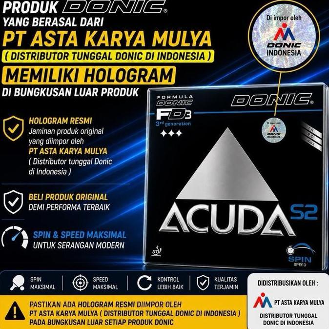 DONIC Acuda S2 Karet Pingpong Rubber Tenis Meja