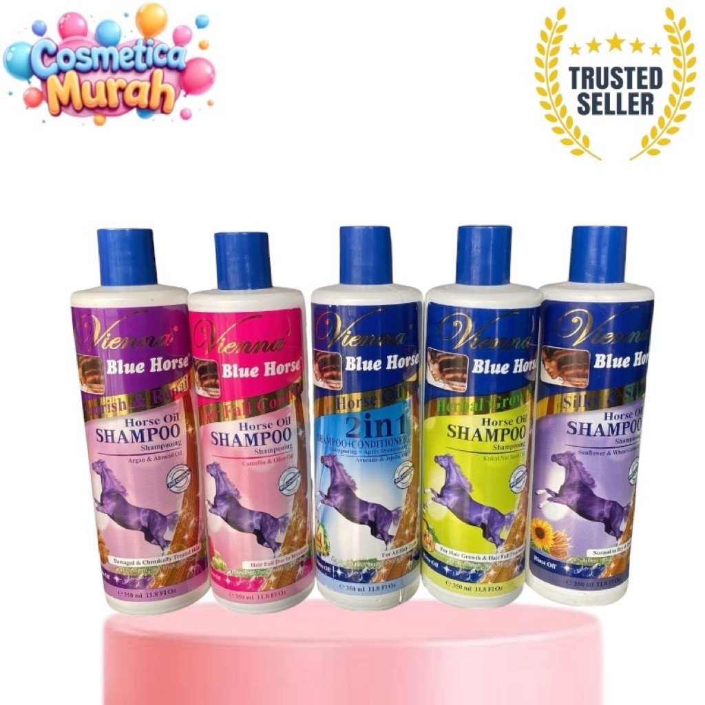 VIENNA blue oil horse shampoo 350 ml - shampo kuda pemanjang rambut