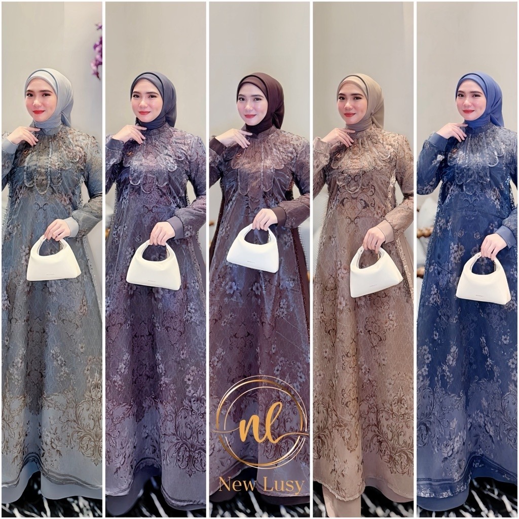 Keyzara outfit Gamis terbaru 2026 Gamis model terbaru 2026 Aurelia New Lusy 2026 Aurelia dress Gamis