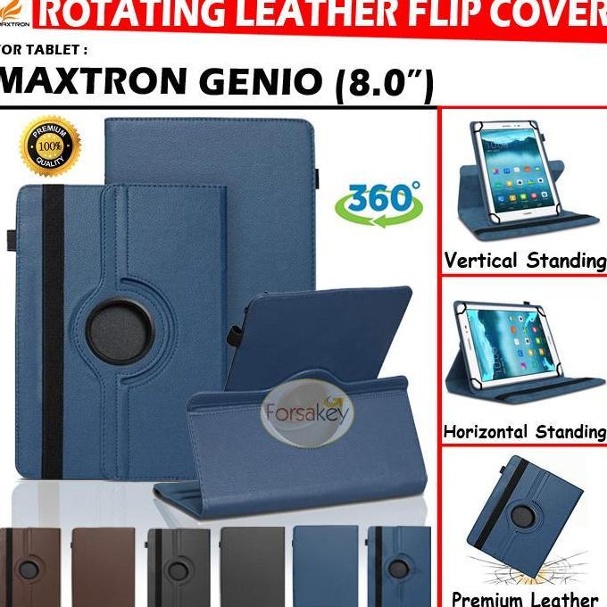 Spja- Smart Tab Maxtron Genio Tablet 8" Rotate Flip Book Cover Case Casing