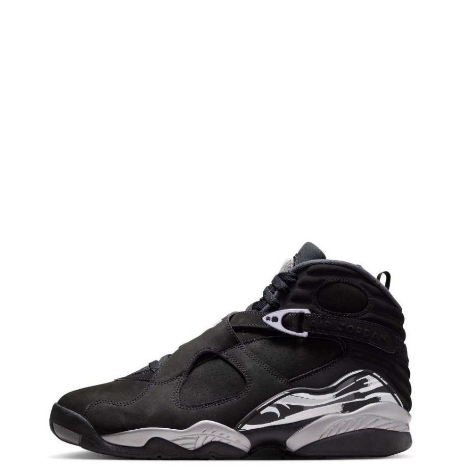 Nike Air Jordan 8 Retro Crome Black White Graphite Men Shoes Original