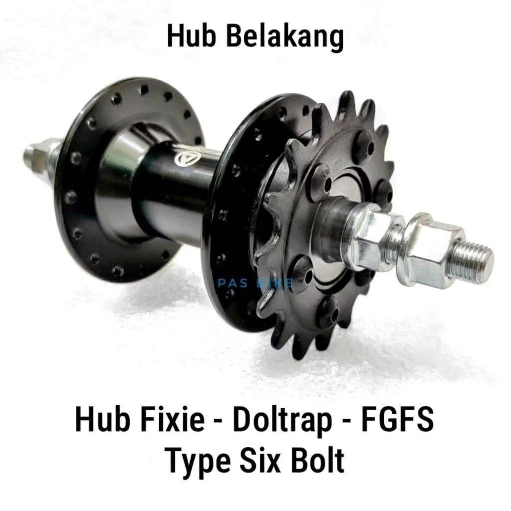 Rear Hub Fixie Doltrap Skid tipe Six Bolt 36 H