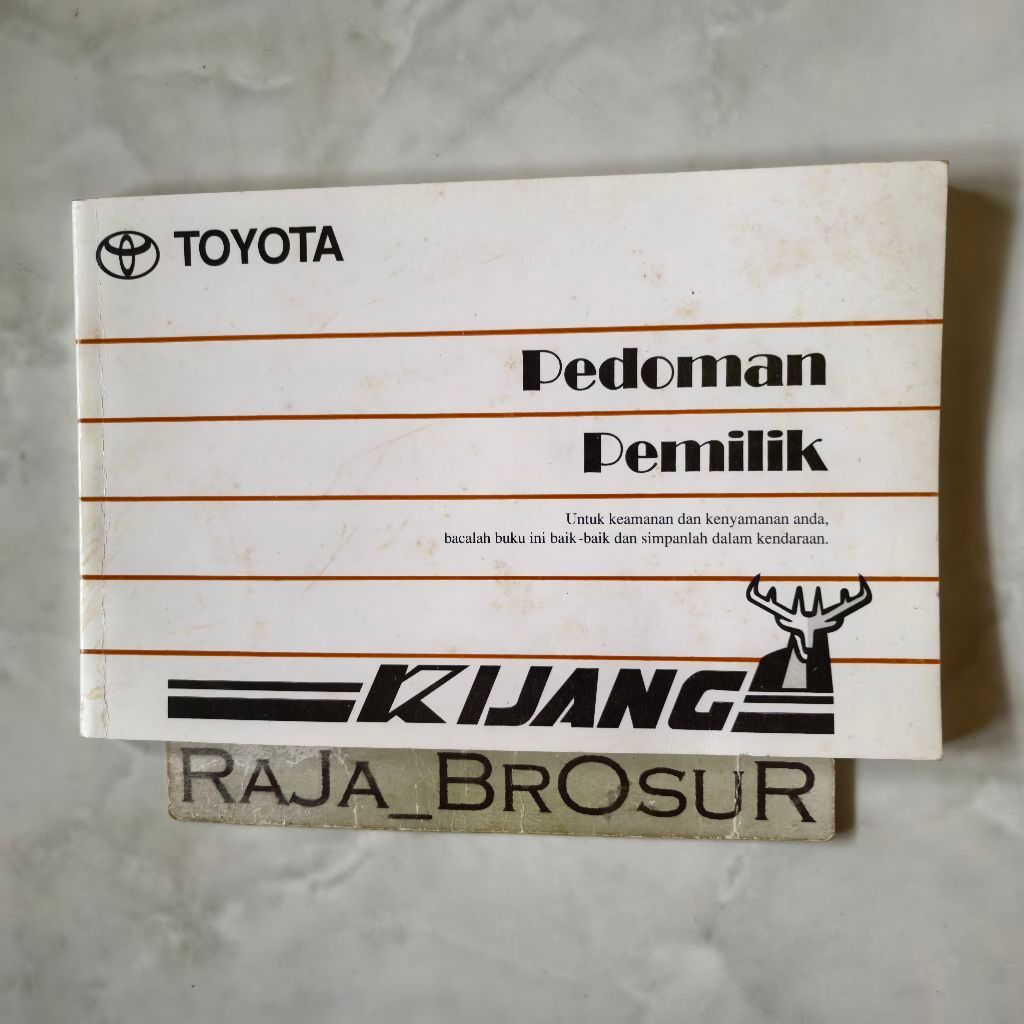 Buku pedoman pemilik Manual Book Toyota Kijang Super Kijang Grand Extra Kijang Commando 1992-1996 OR