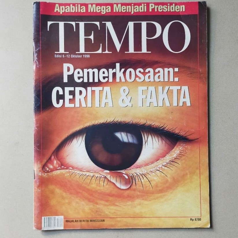 Langka  Majalah Tempo Edisi Perdana 6 Oktober 1998 : Pemerkosaan, Cerita dan Fakta