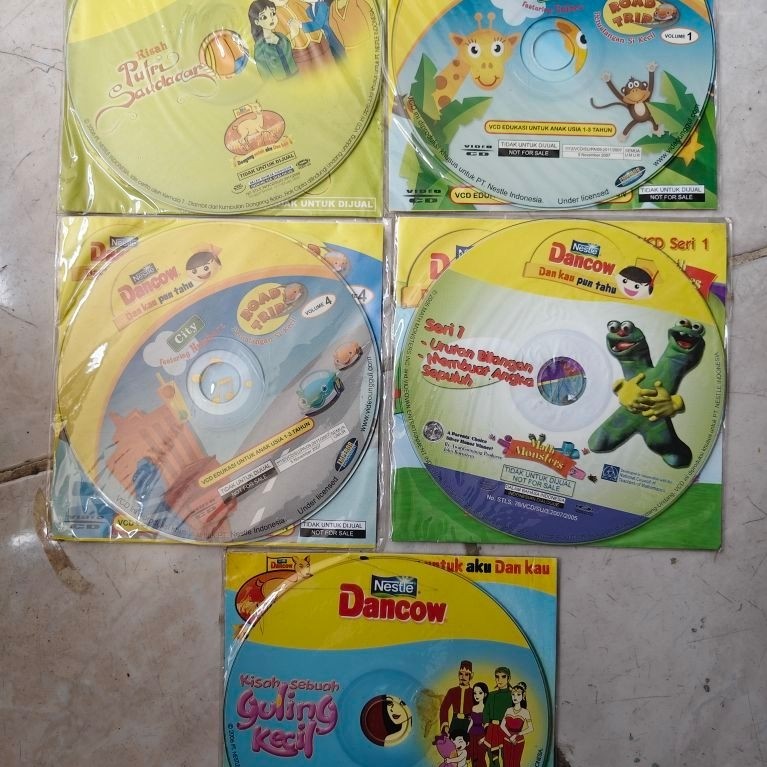 Bundle / Ecer VCD Edukasi Anak Vintage Nestle Dancow Original (Dongeng & Pembelajaran)
