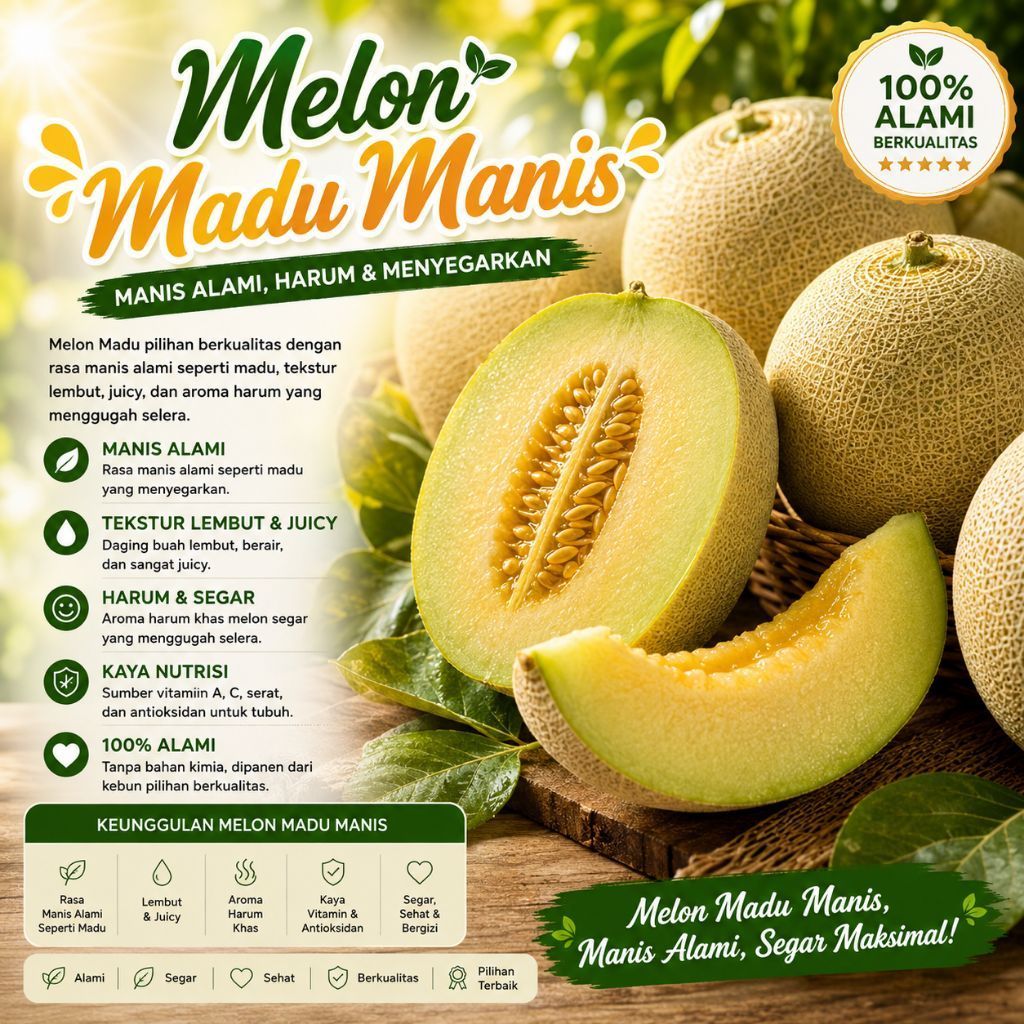 Melon Madu Banyuwangi Manis 1,5kg