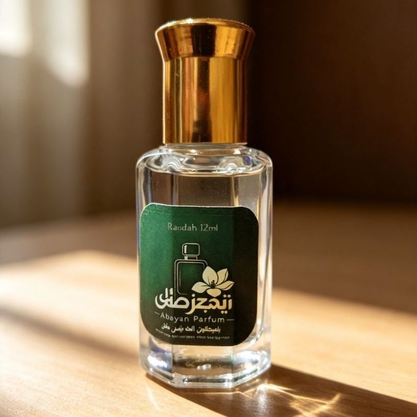 Parfum Raudah 12ml/6ml/3ml Abayan Parfum Eau De Parfum botol kaca tutup emas