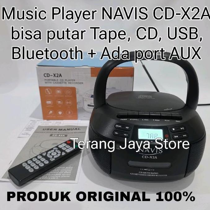 Portable Media Player Navis CD-X2A Tape Player Navis CD-X2A Boombox Navis CD-X2A Compo AM/FM/Tape Pl
