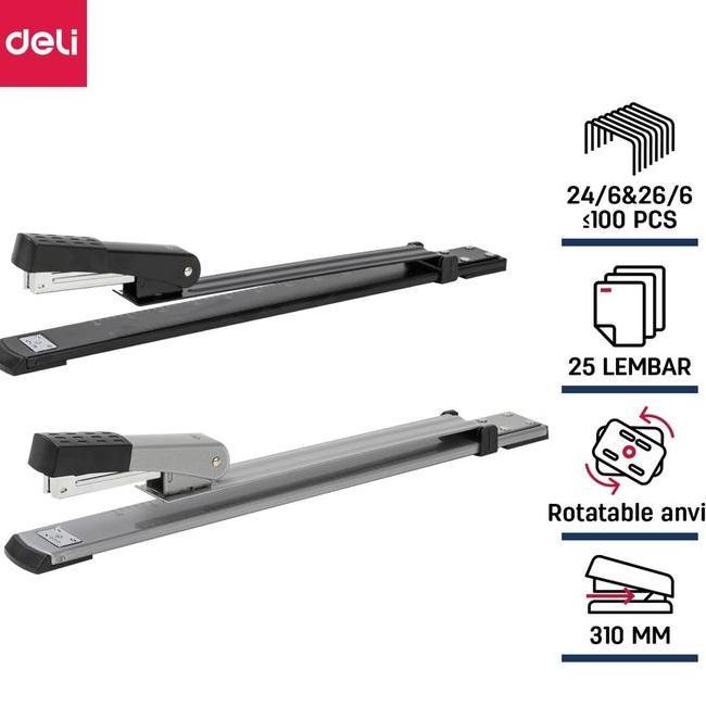 Stapler Jilid Buku Staples Panjang Deli Long Reach Metal Staples Jilid Tengah
