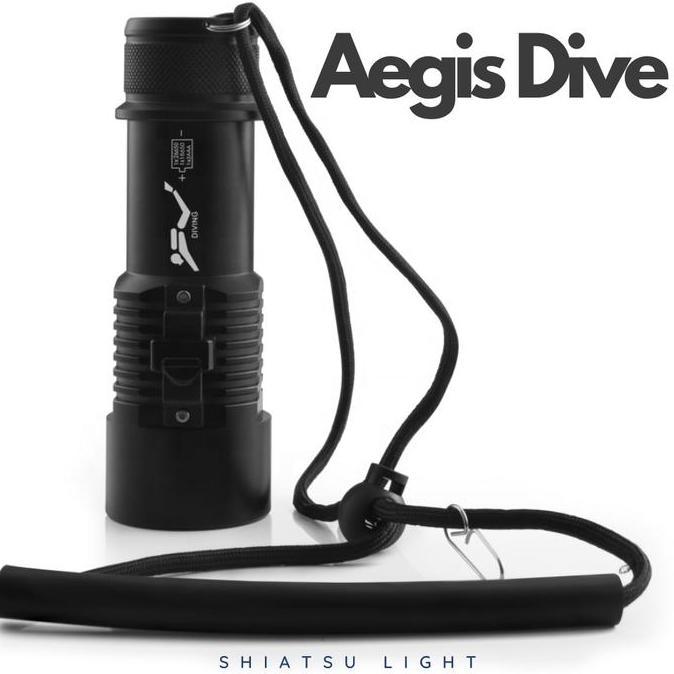 Aegis Dive Flashlight Senter Selam Diving Sccuba Gt6G Led P70 Tahan Air Ipx8 3 Mode