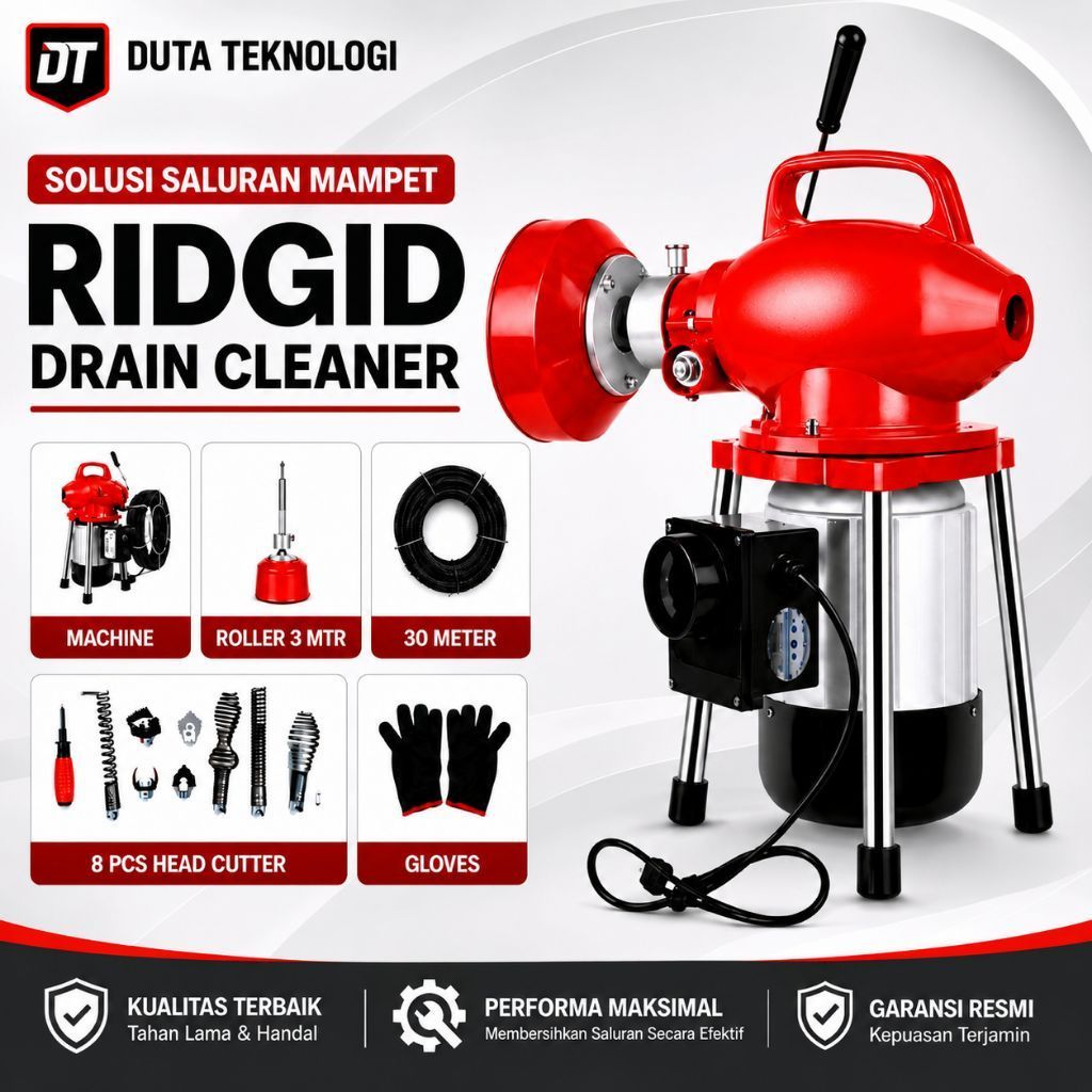 Solusi Saluran Mampet Mesin Bor Ridgid Drain Cleaner Pembersih - Mesin Bor-2031